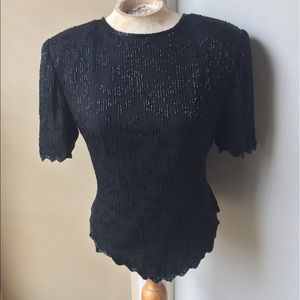 🖤VTG🖤 Laurence Kazar beaded top